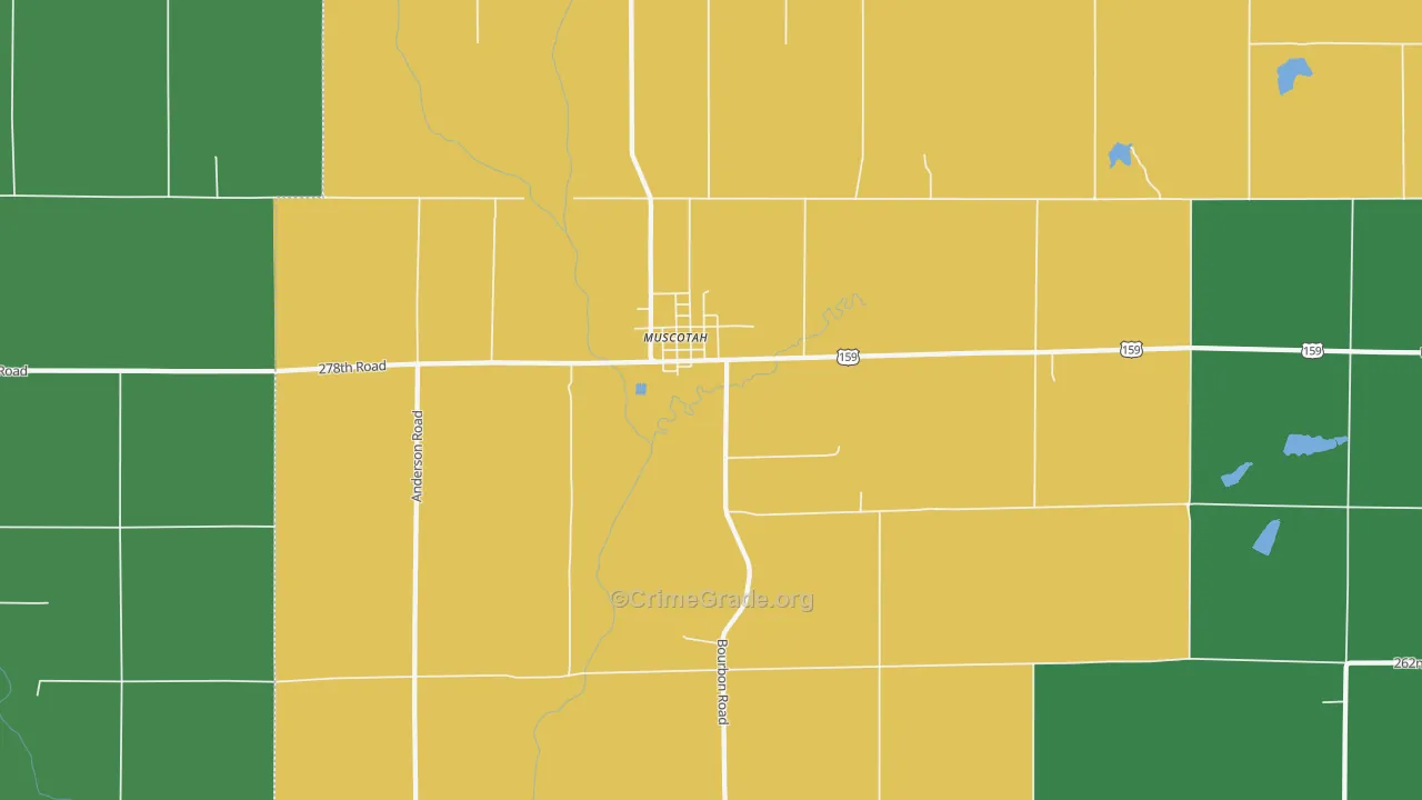 66058, KS Map of Vehicle Theft Rates