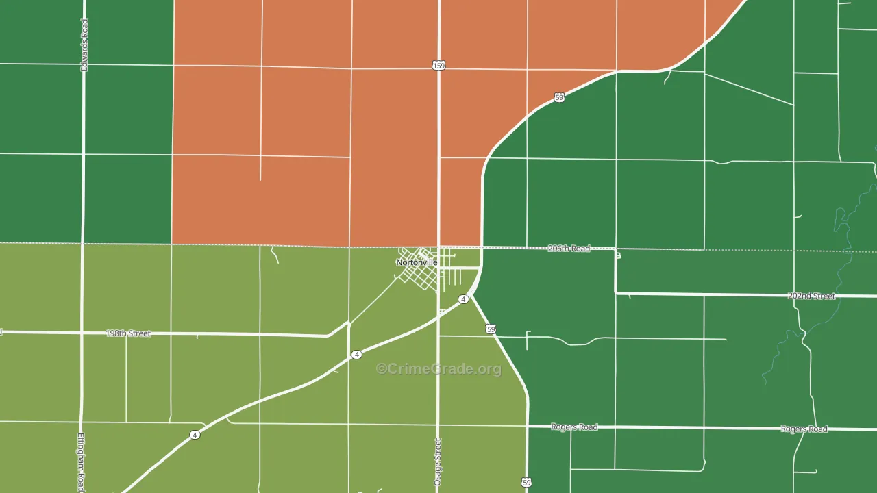 66060, KS Map of Vehicle Theft Rates