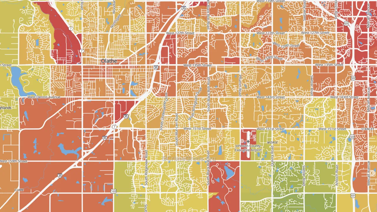 66062, KS Map of Vehicle Theft Rates