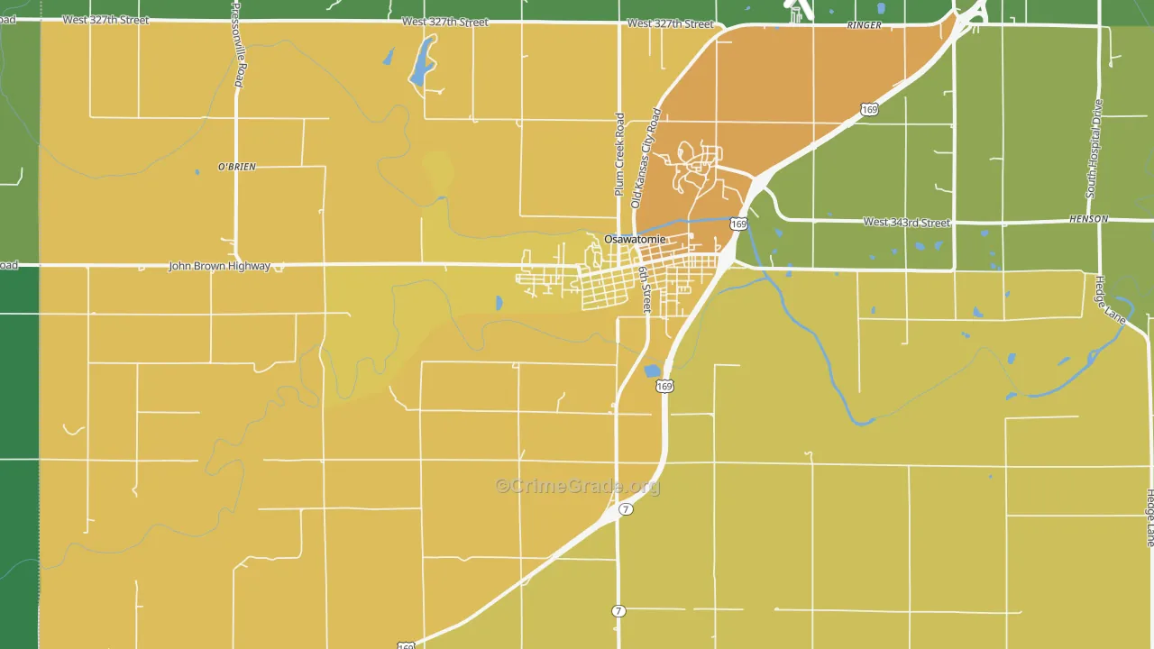 66064, KS Map of Vehicle Theft Rates