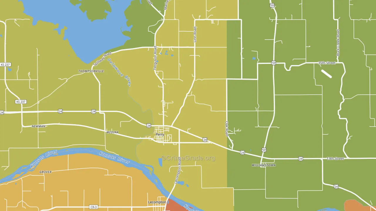 66073, KS Map of Vehicle Theft Rates