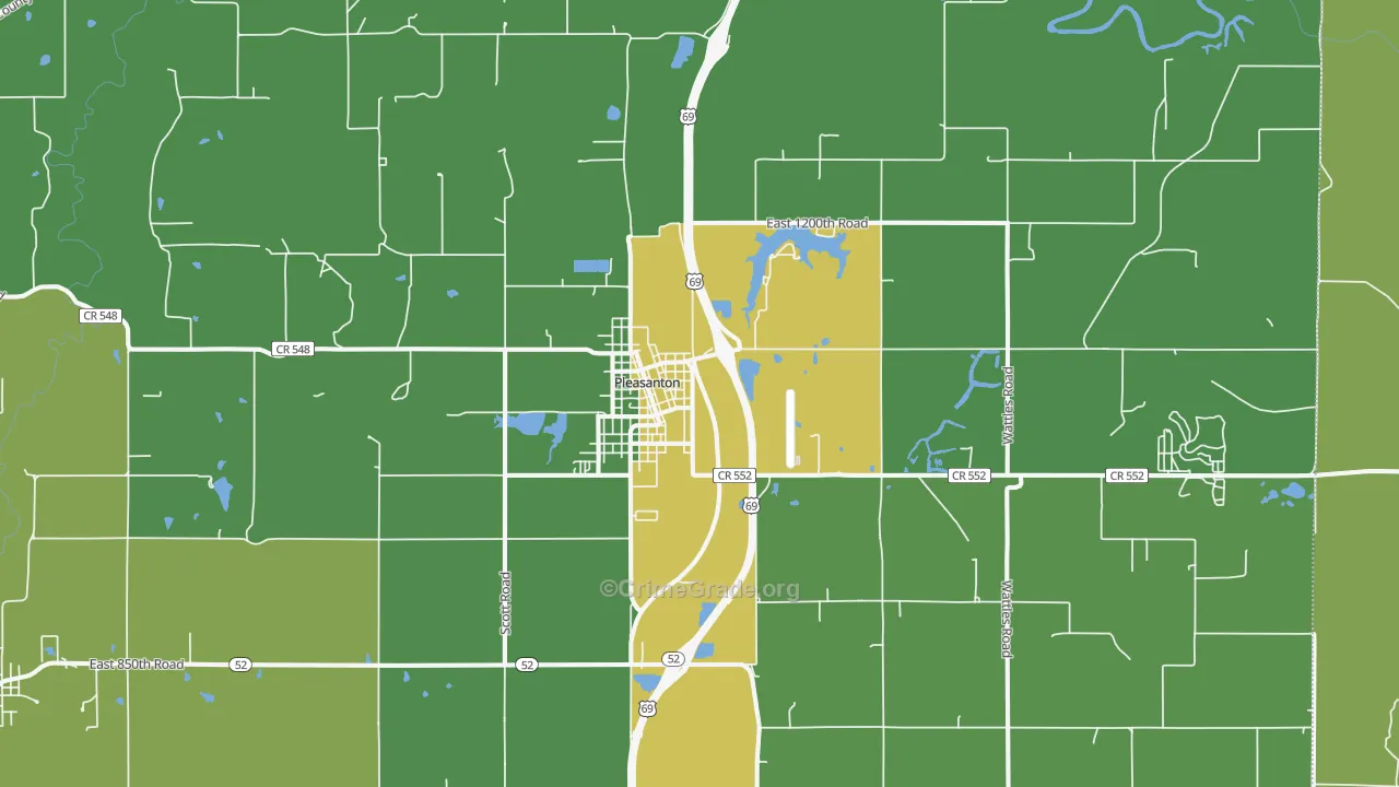 66075, KS Map of Vehicle Theft Rates