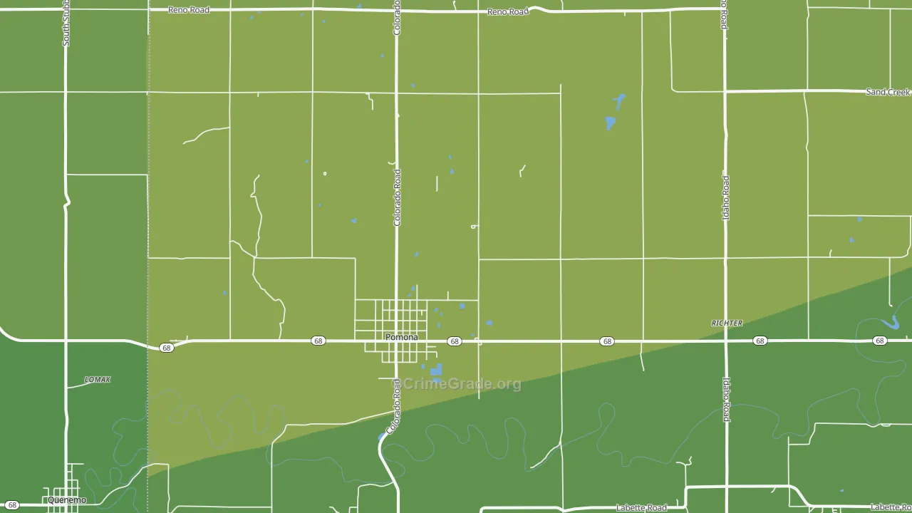 66076, KS Map of Vehicle Theft Rates
