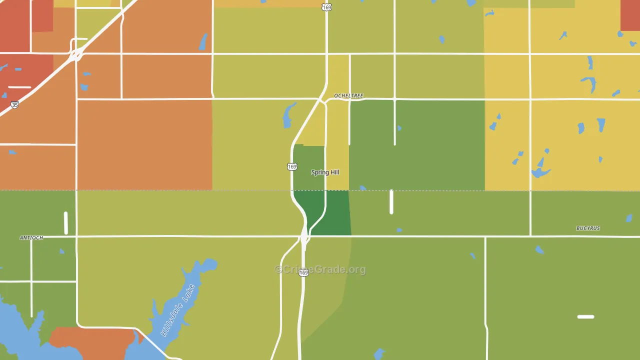 66083, KS Map of Vehicle Theft Rates