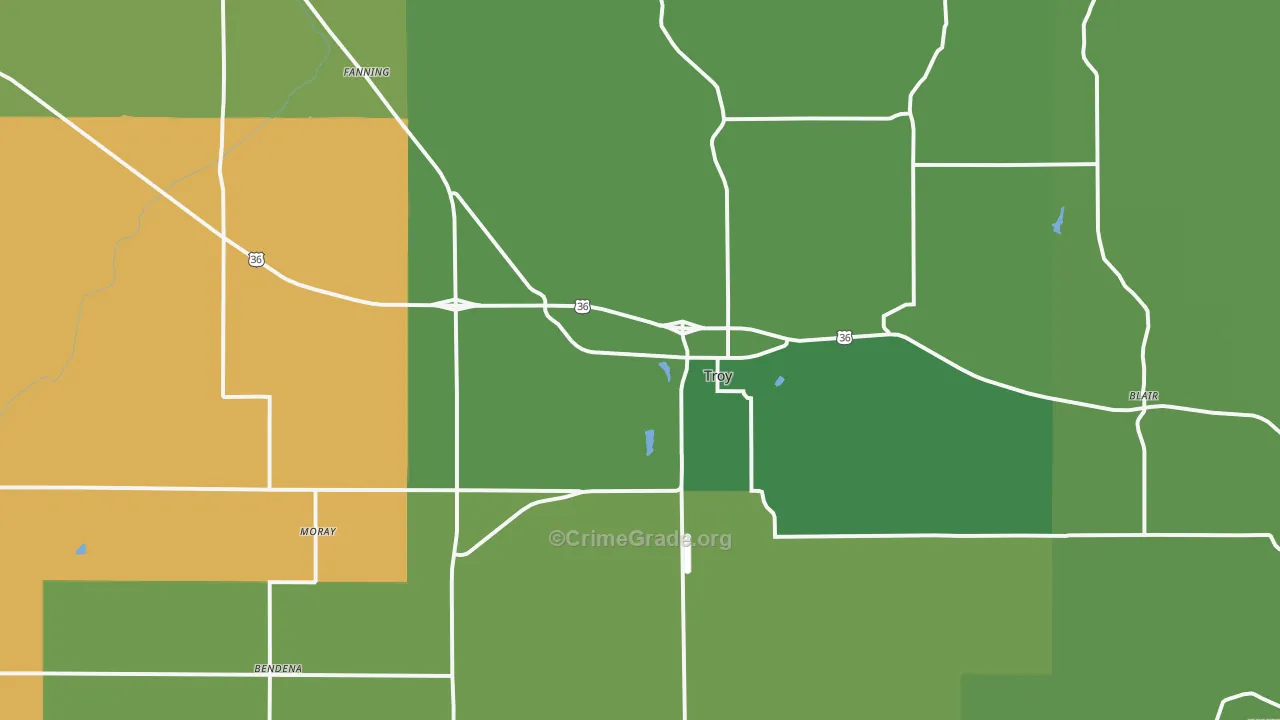 66087, KS Map of Vehicle Theft Rates