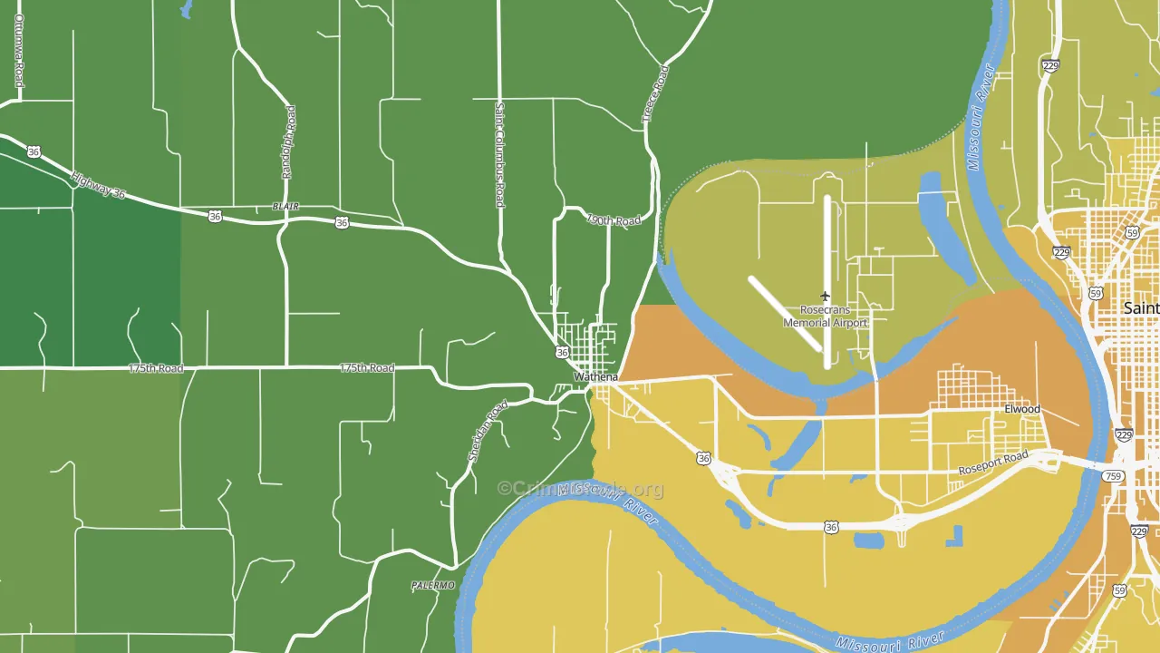66090, KS Map of Vehicle Theft Rates