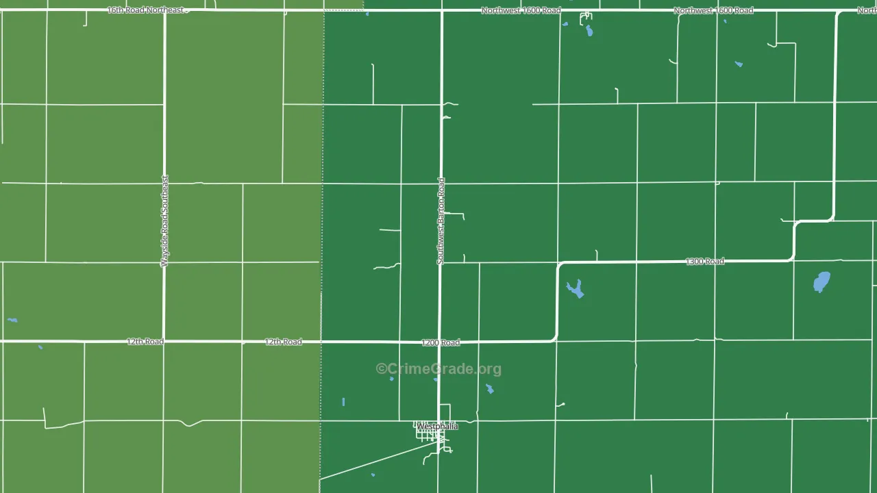 66093, KS Map of Vehicle Theft Rates
