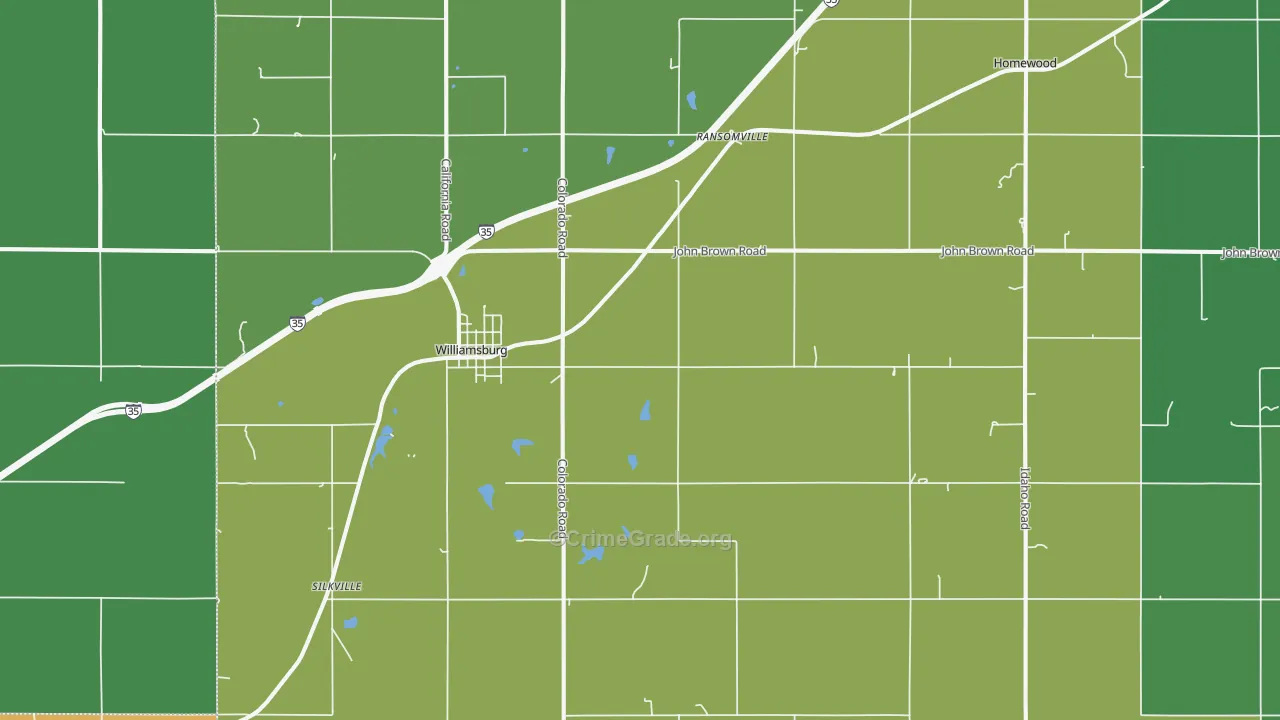 66095, KS Map of Vehicle Theft Rates