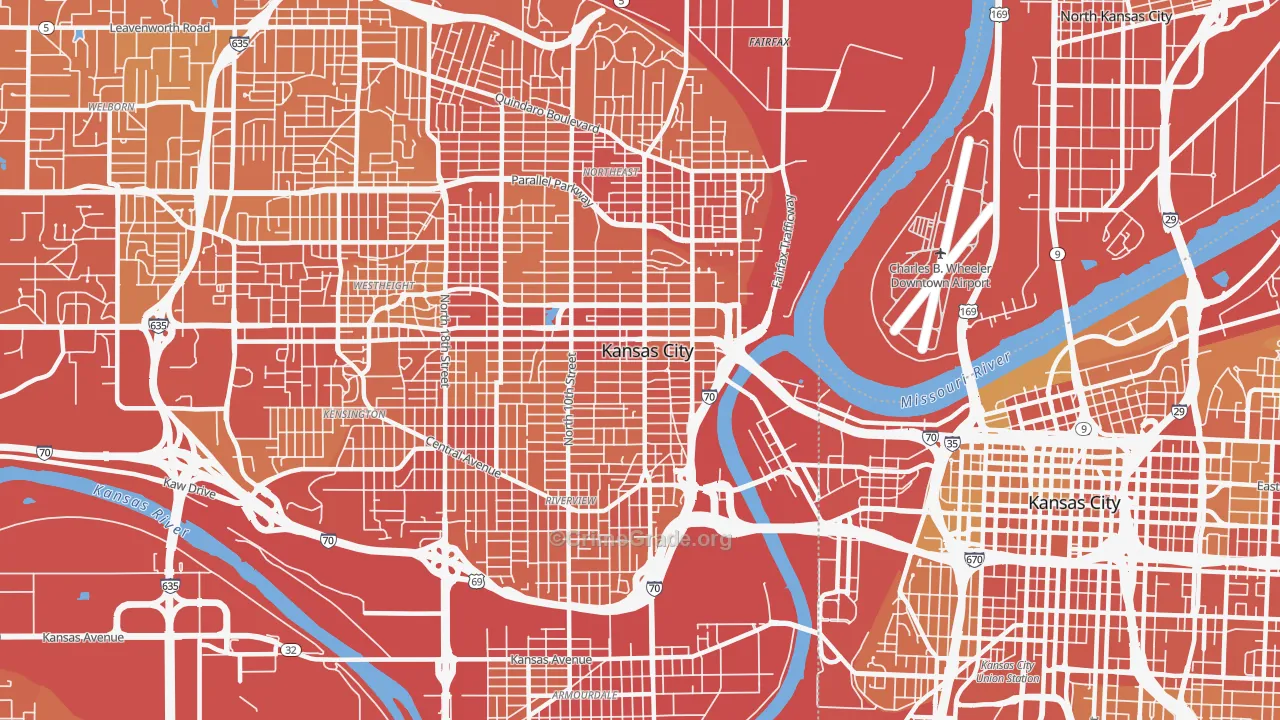 66101, KS Map of Vehicle Theft Rates