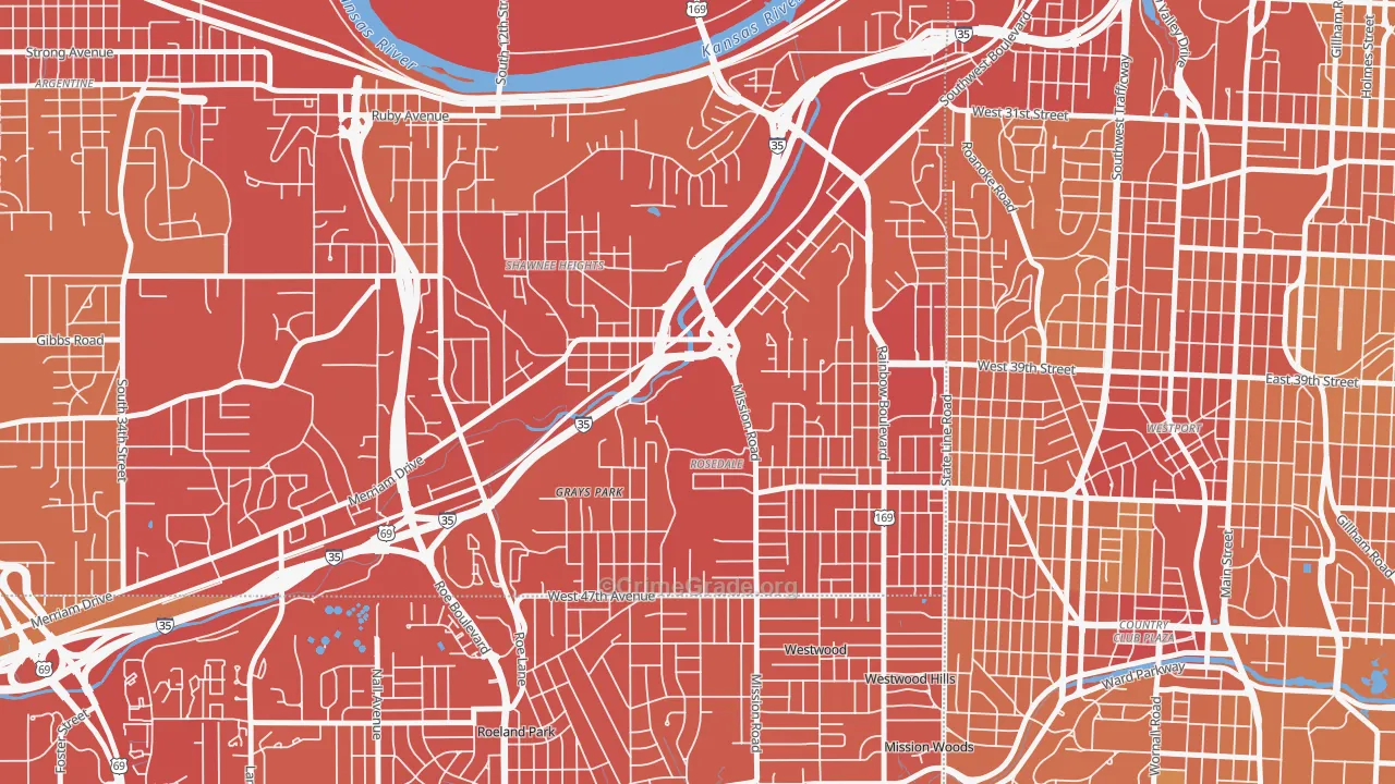66103, KS Map of Vehicle Theft Rates