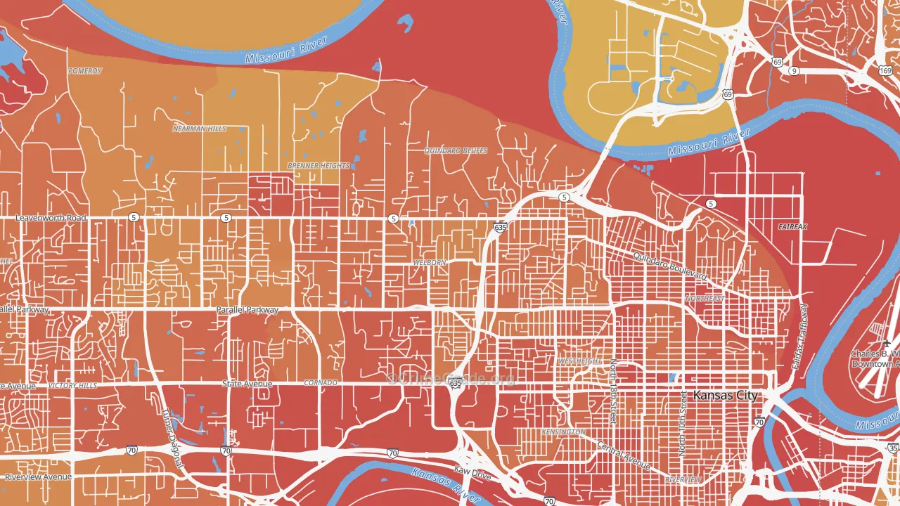 66104, KS Map of Vehicle Theft Rates