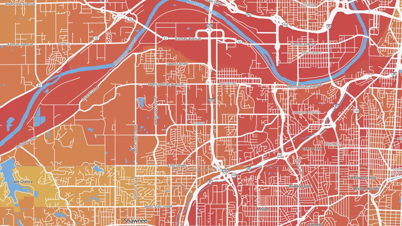66106, KS Map of Vehicle Theft Rates