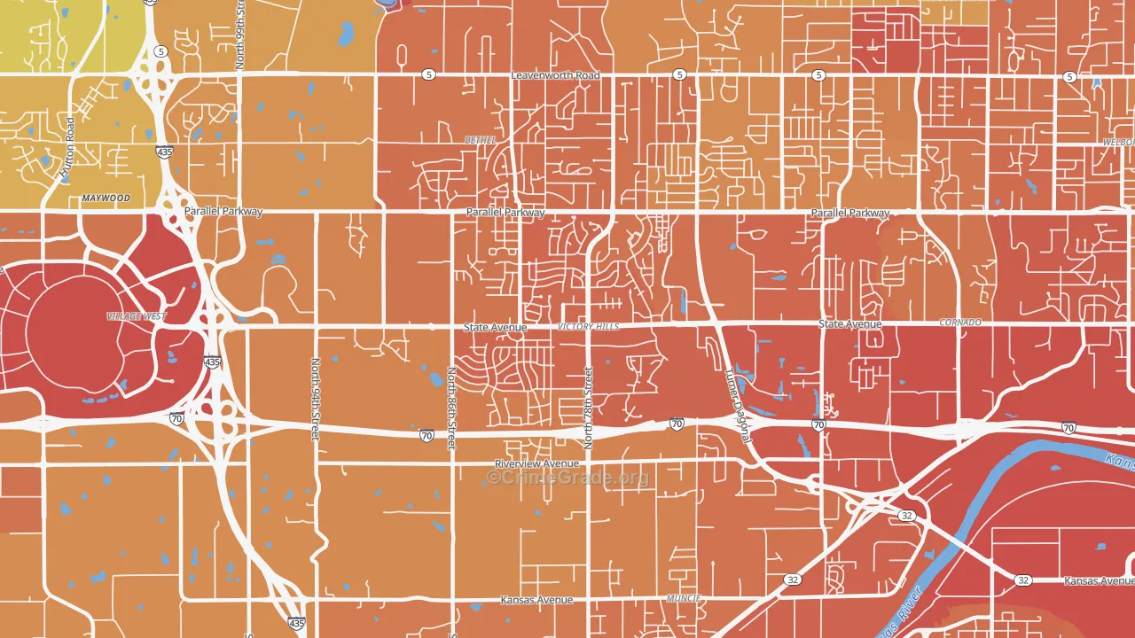 66112, KS Map of Vehicle Theft Rates