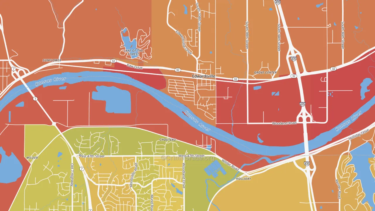 66113, KS Map of Vehicle Theft Rates