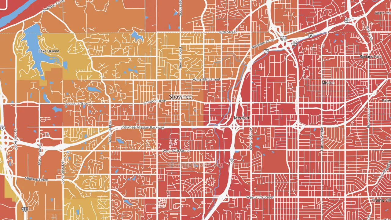 66203, KS Map of Vehicle Theft Rates