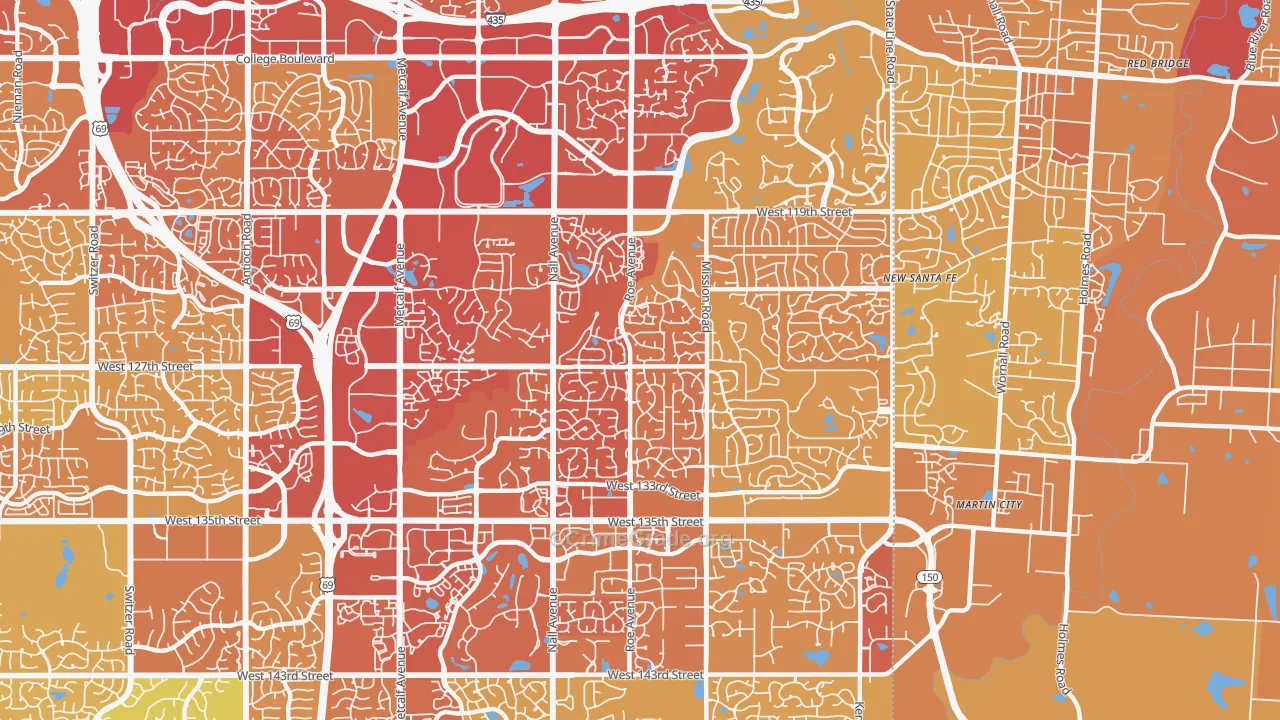 66209, KS Map of Vehicle Theft Rates