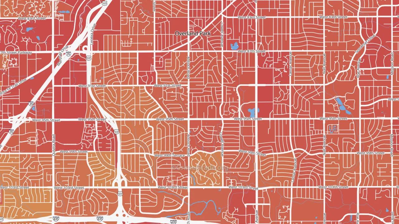 66212, KS Map of Vehicle Theft Rates
