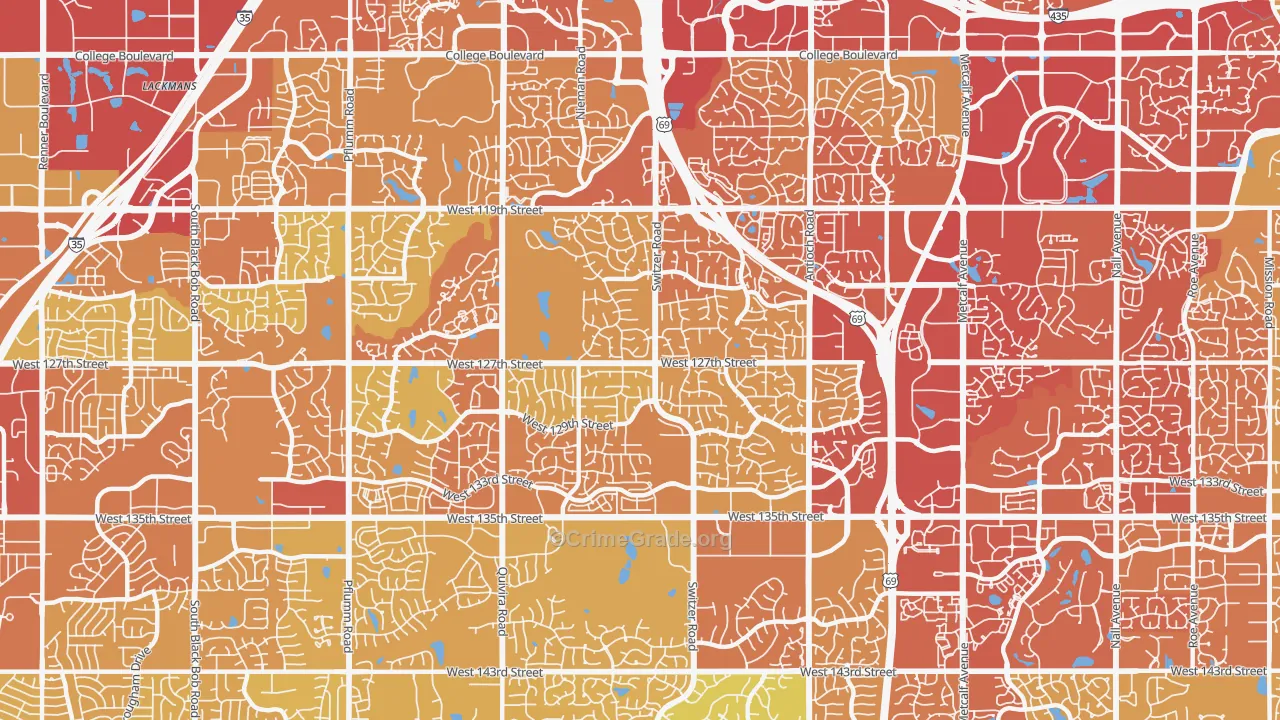 66213, KS Map of Vehicle Theft Rates