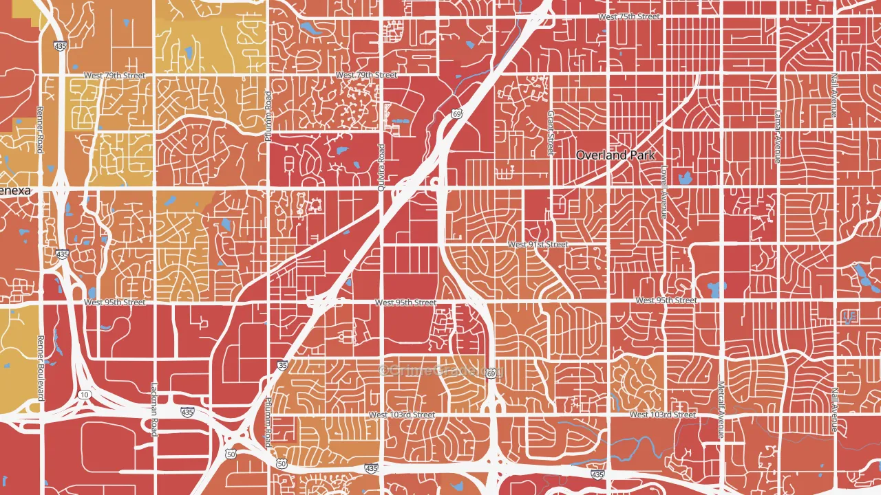 66214, KS Map of Vehicle Theft Rates