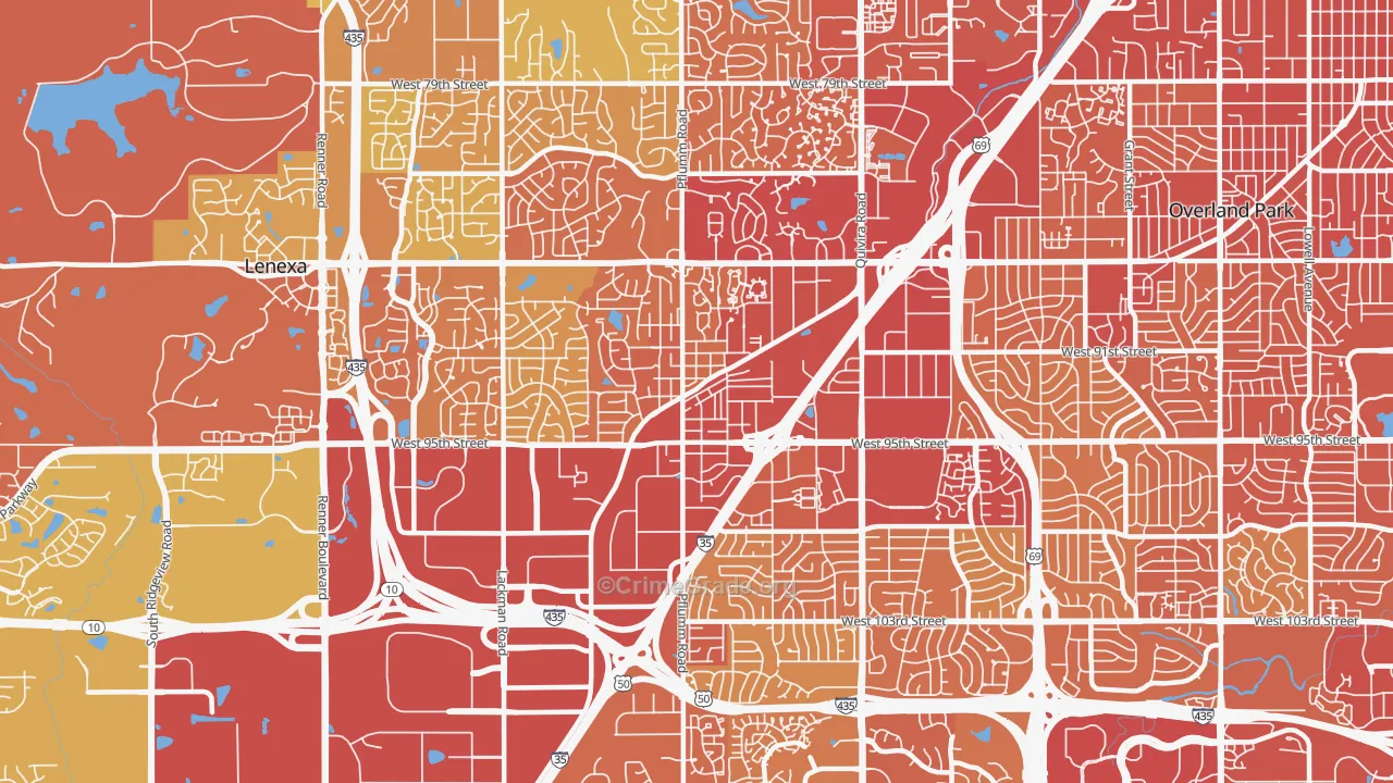 66215, KS Map of Vehicle Theft Rates