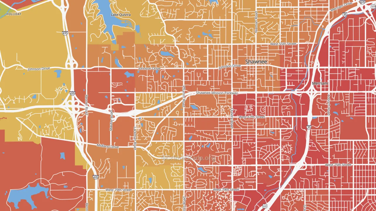 66216, KS Map of Vehicle Theft Rates