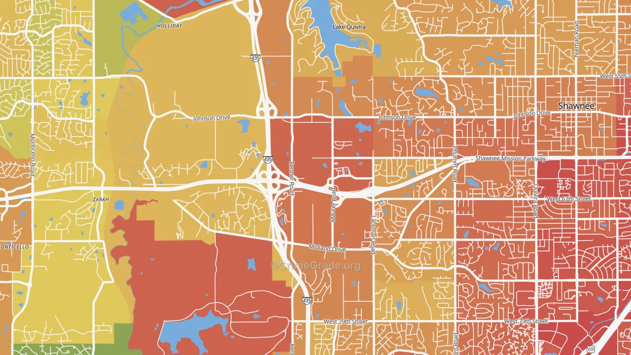 66217, KS Map of Vehicle Theft Rates