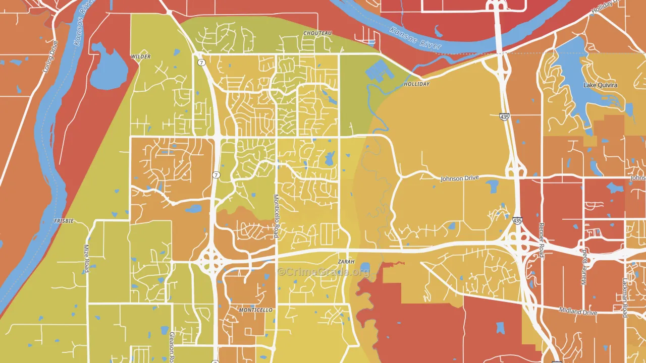 66218, KS Map of Vehicle Theft Rates