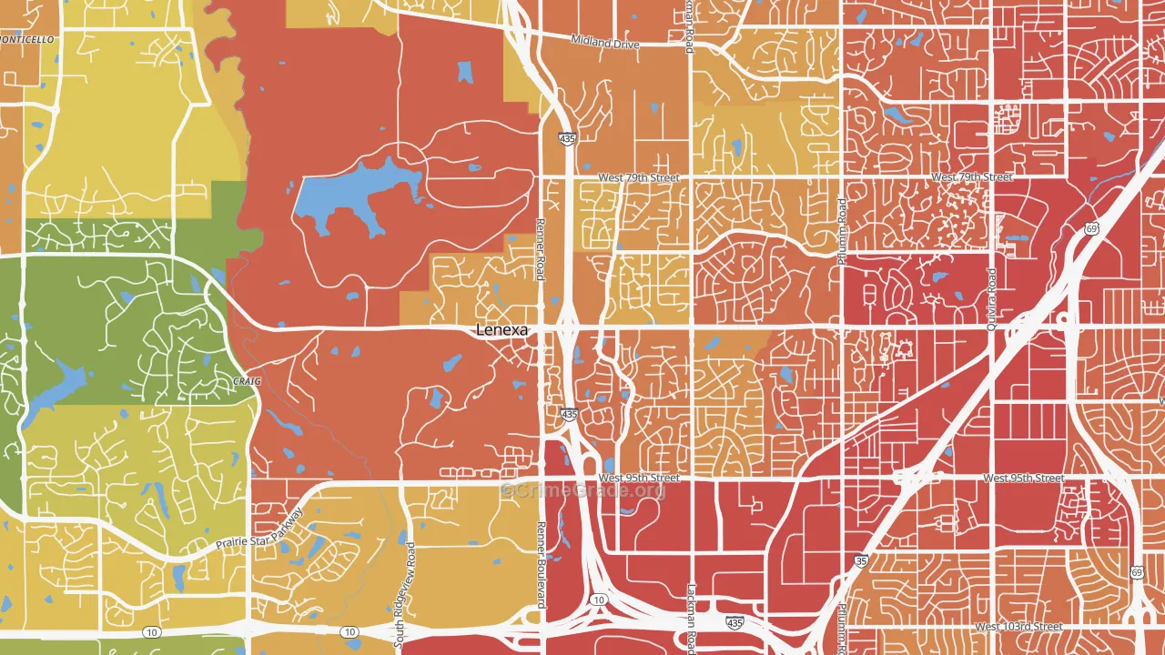 66219, KS Map of Vehicle Theft Rates