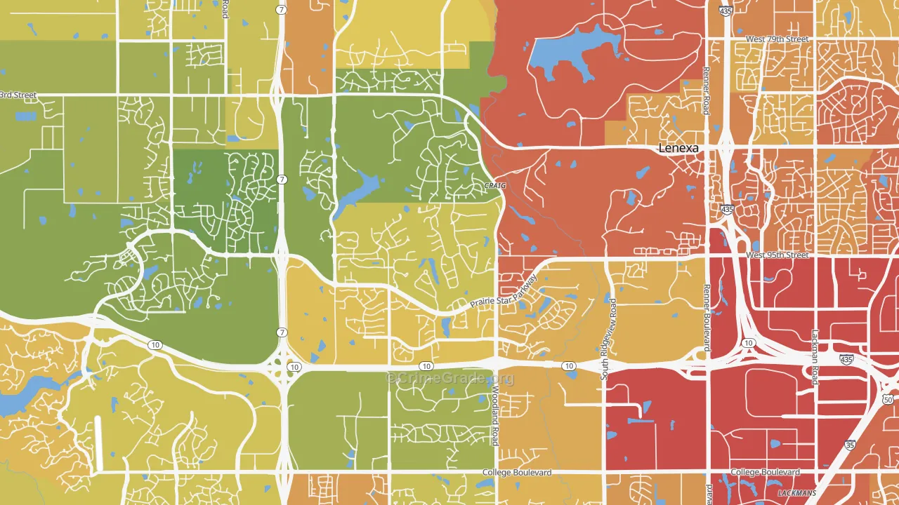 66220, KS Map of Vehicle Theft Rates