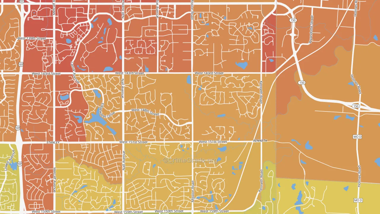 66224, KS Map of Vehicle Theft Rates