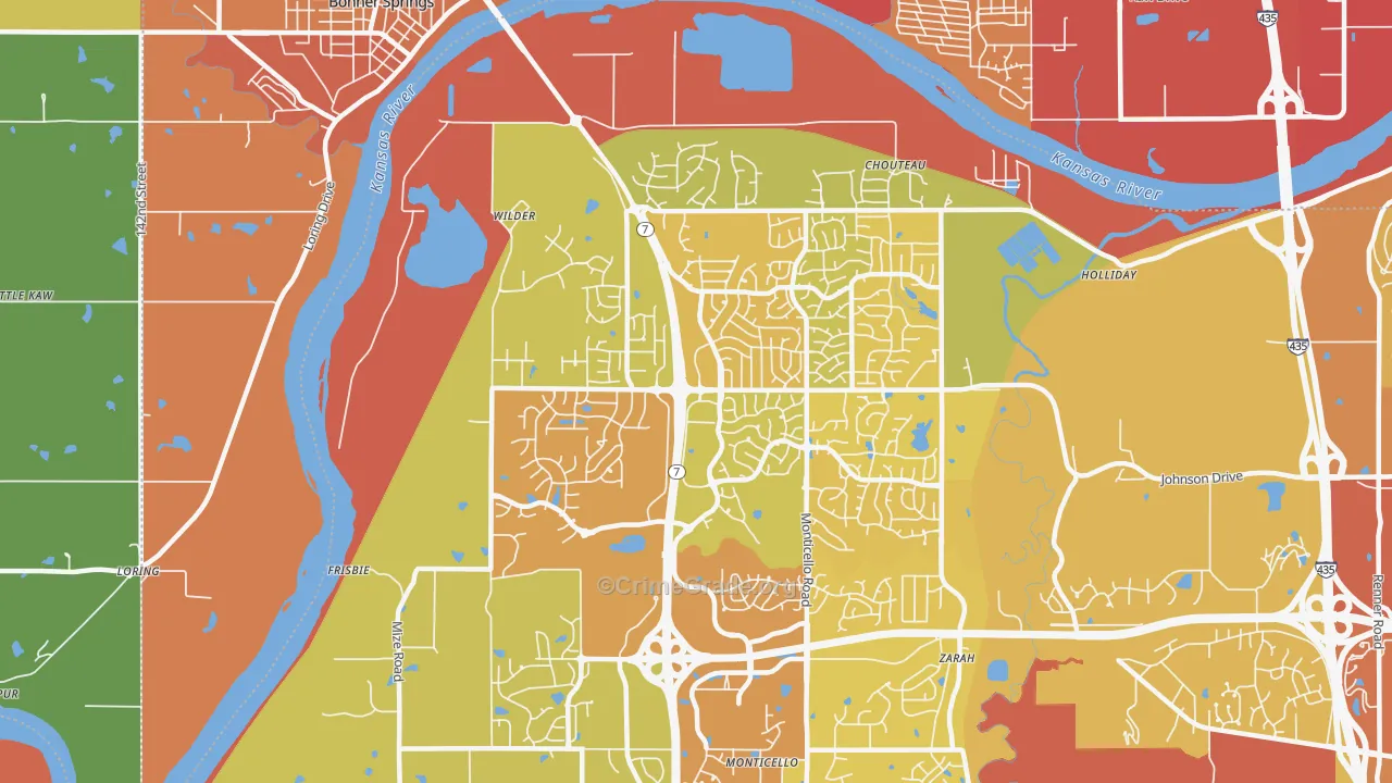 66226, KS Map of Vehicle Theft Rates