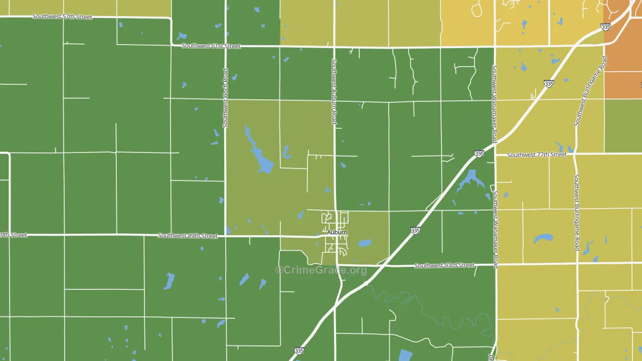 66402, KS Map of Vehicle Theft Rates
