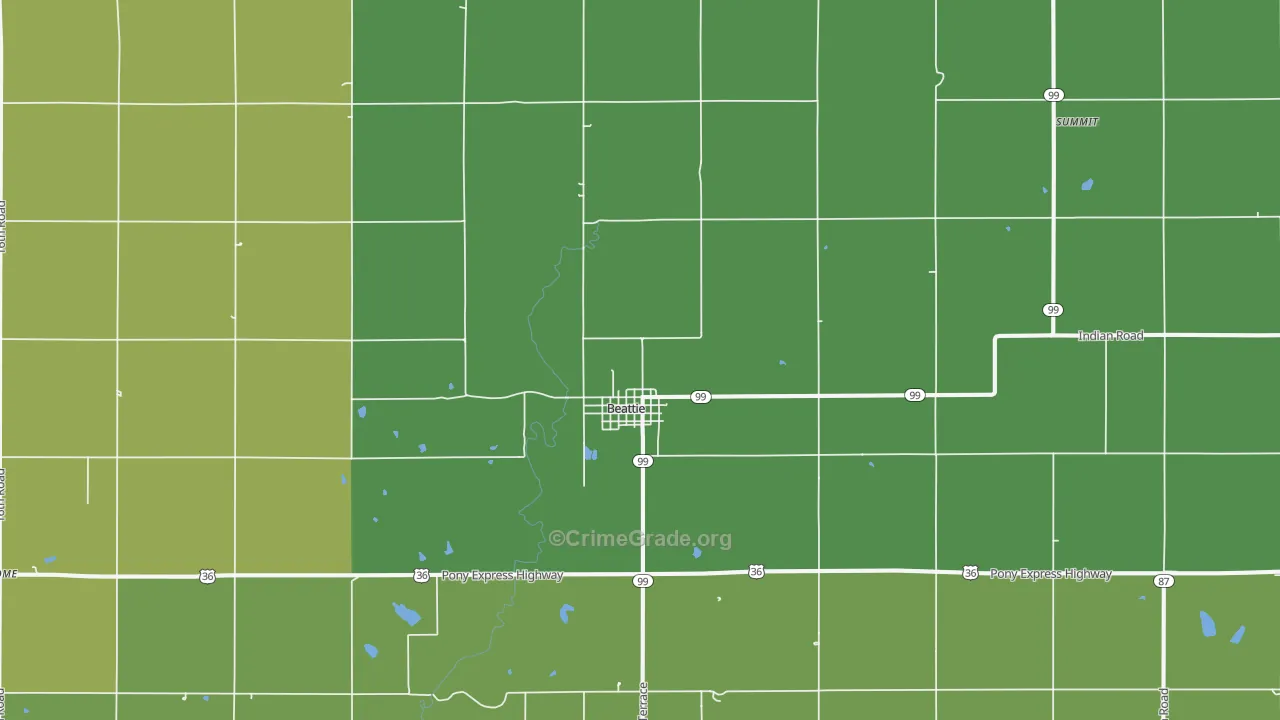 66406, KS Map of Vehicle Theft Rates
