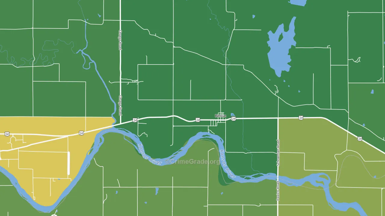66407, KS Map of Vehicle Theft Rates