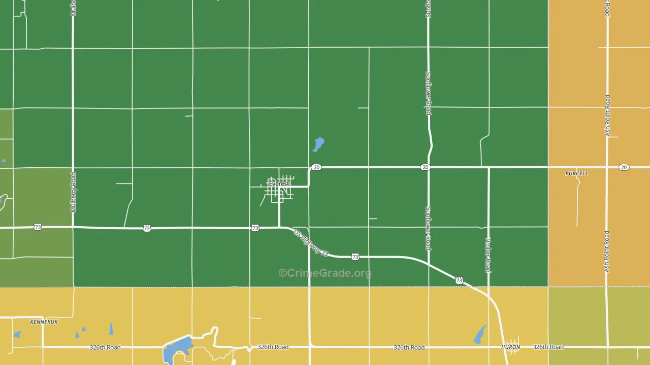 66424, KS Map of Vehicle Theft Rates