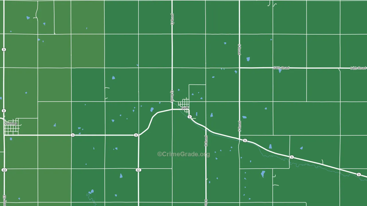 66428, KS Map of Vehicle Theft Rates