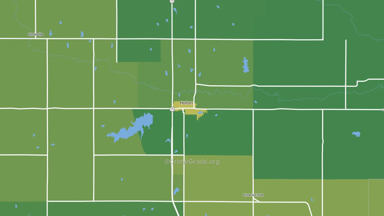 66436, KS Map of Vehicle Theft Rates