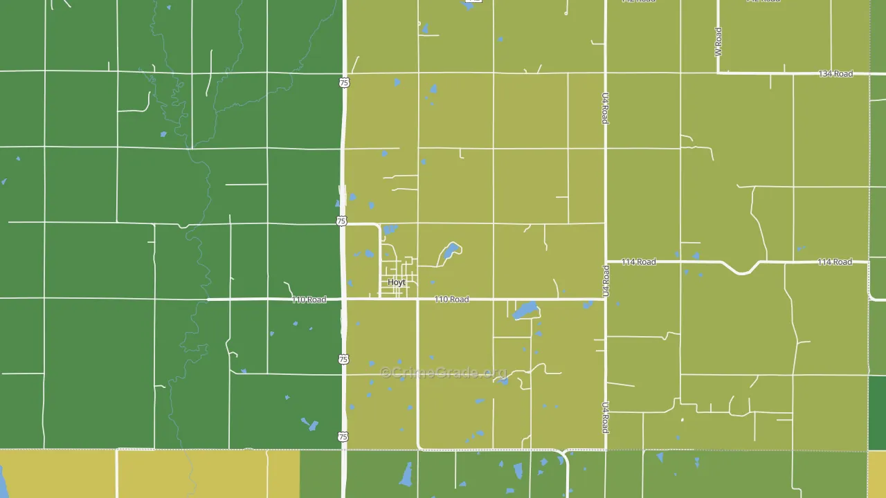 66440, KS Map of Vehicle Theft Rates