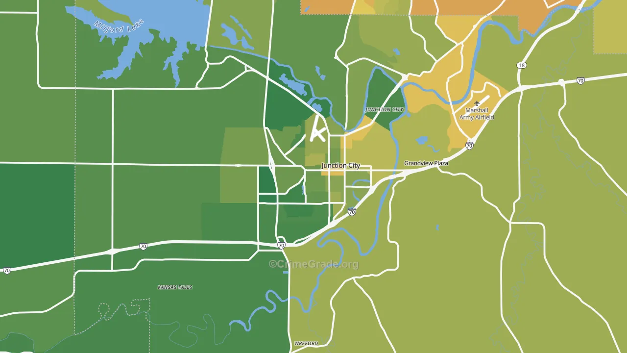 66441, KS Map of Vehicle Theft Rates