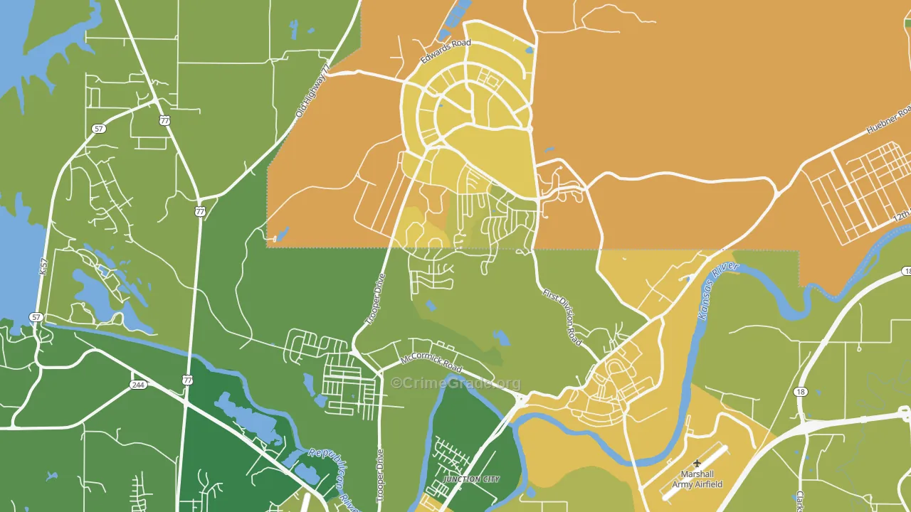 66442, KS Map of Vehicle Theft Rates