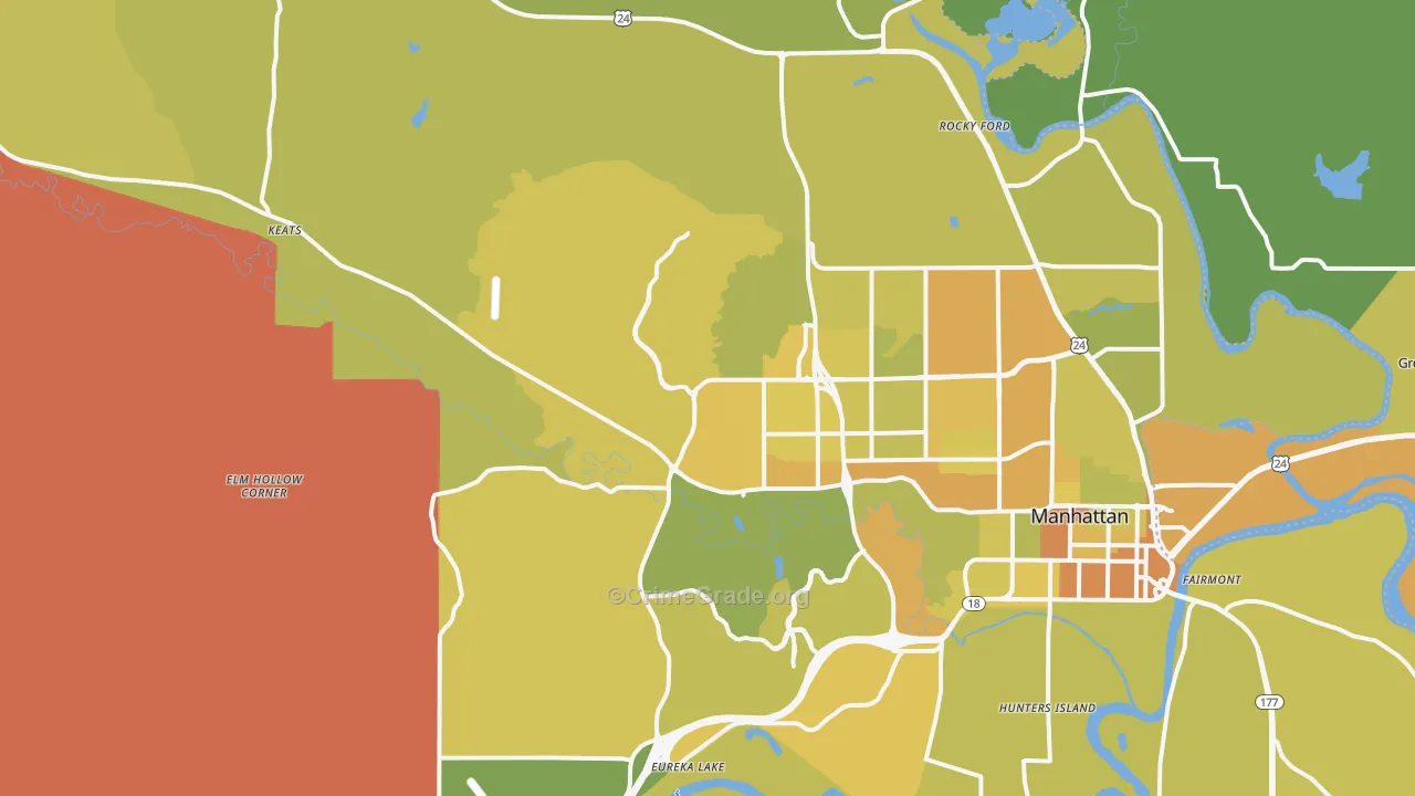 66503, KS Map of Vehicle Theft Rates