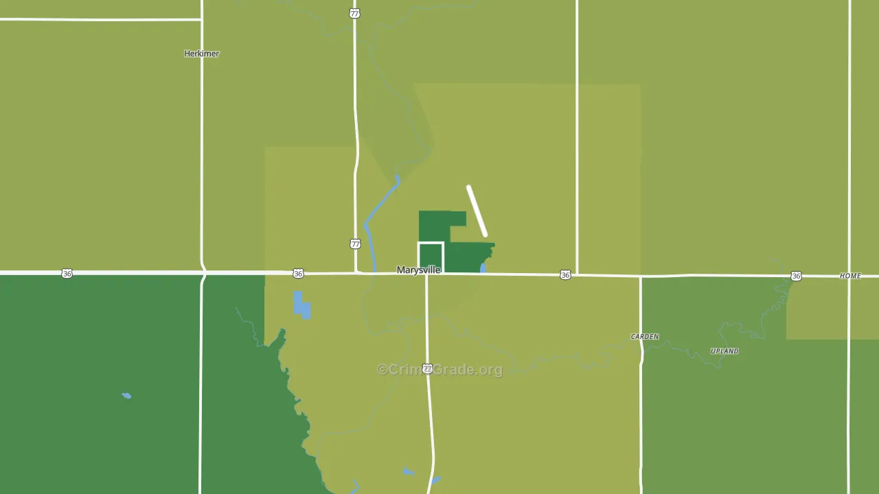 66508, KS Map of Vehicle Theft Rates