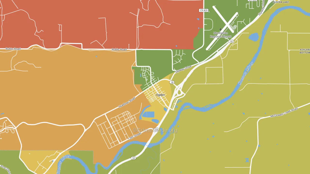66517, KS Map of Vehicle Theft Rates