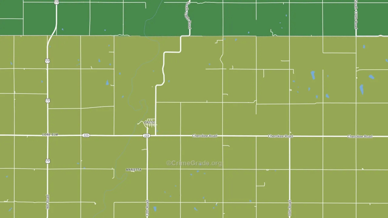 66518, KS Map of Vehicle Theft Rates