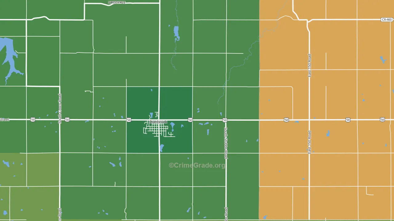 66524, KS Map of Vehicle Theft Rates