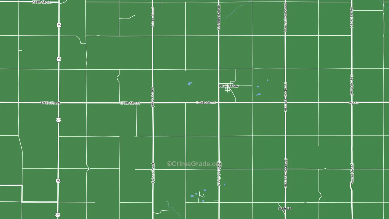 66527, KS Map of Vehicle Theft Rates