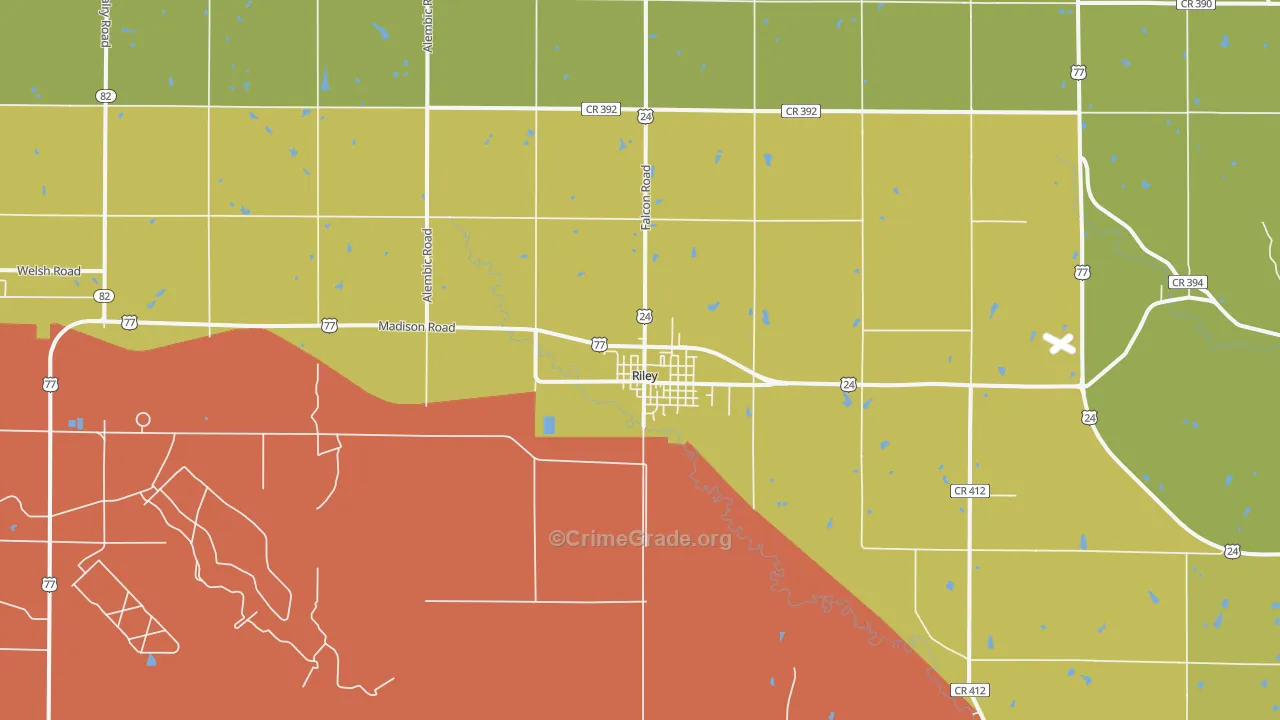 66531, KS Map of Vehicle Theft Rates