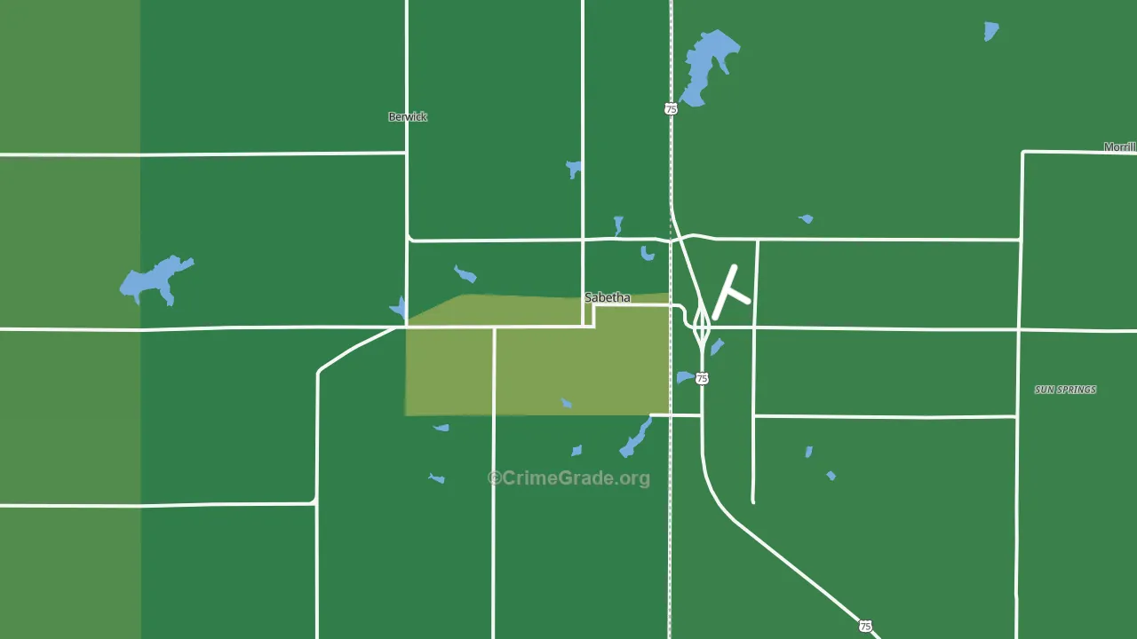66534, KS Map of Vehicle Theft Rates
