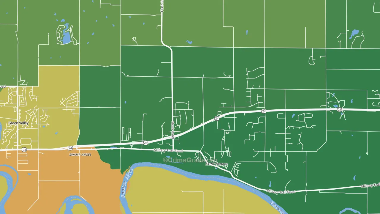 66535, KS Map of Vehicle Theft Rates