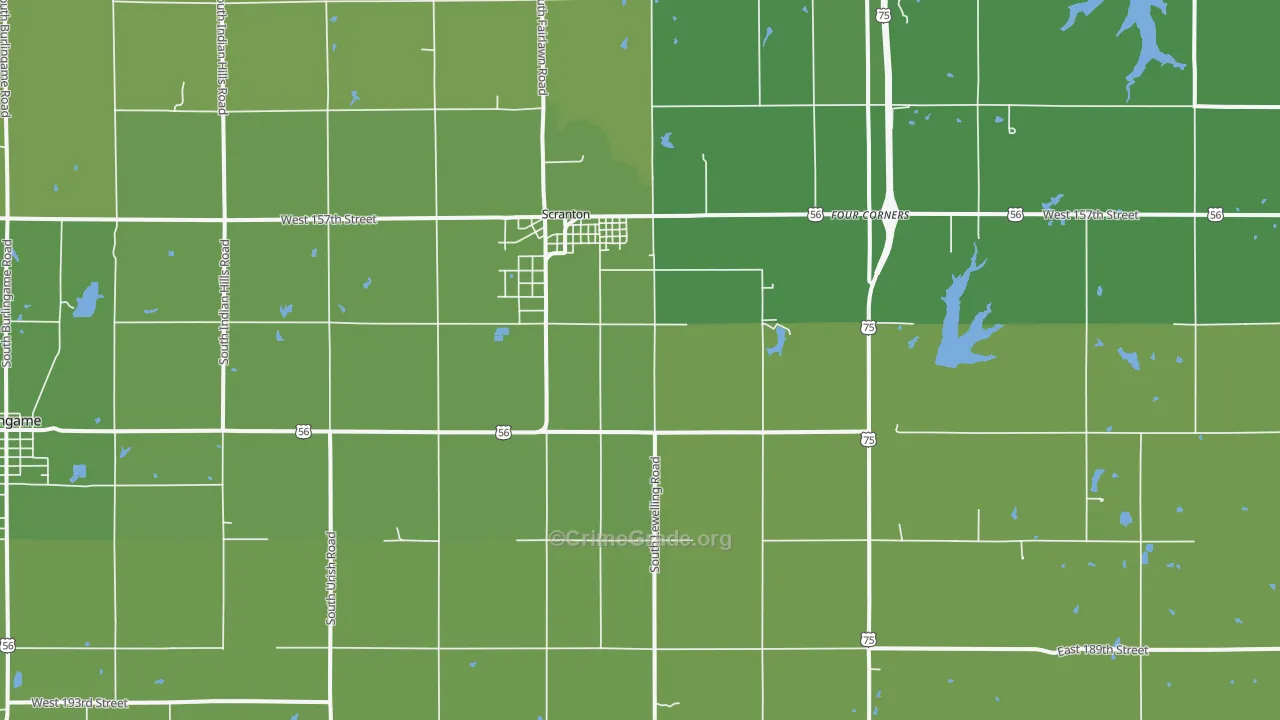 66537, KS Map of Vehicle Theft Rates